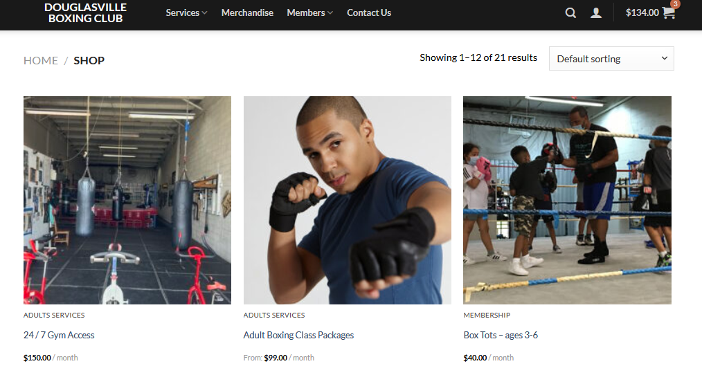 Douglasville Boxing Club membership site